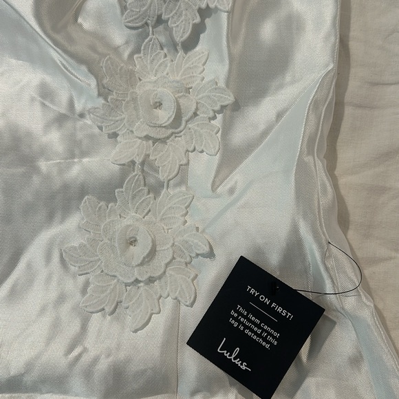 NWT Lulus Strapless White Mini Dress Bridal Engagement Wedding - Picture 4 of 5